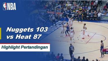 NBA I Cuplikan Pertandingan Nuggets 103 vs Heat 87