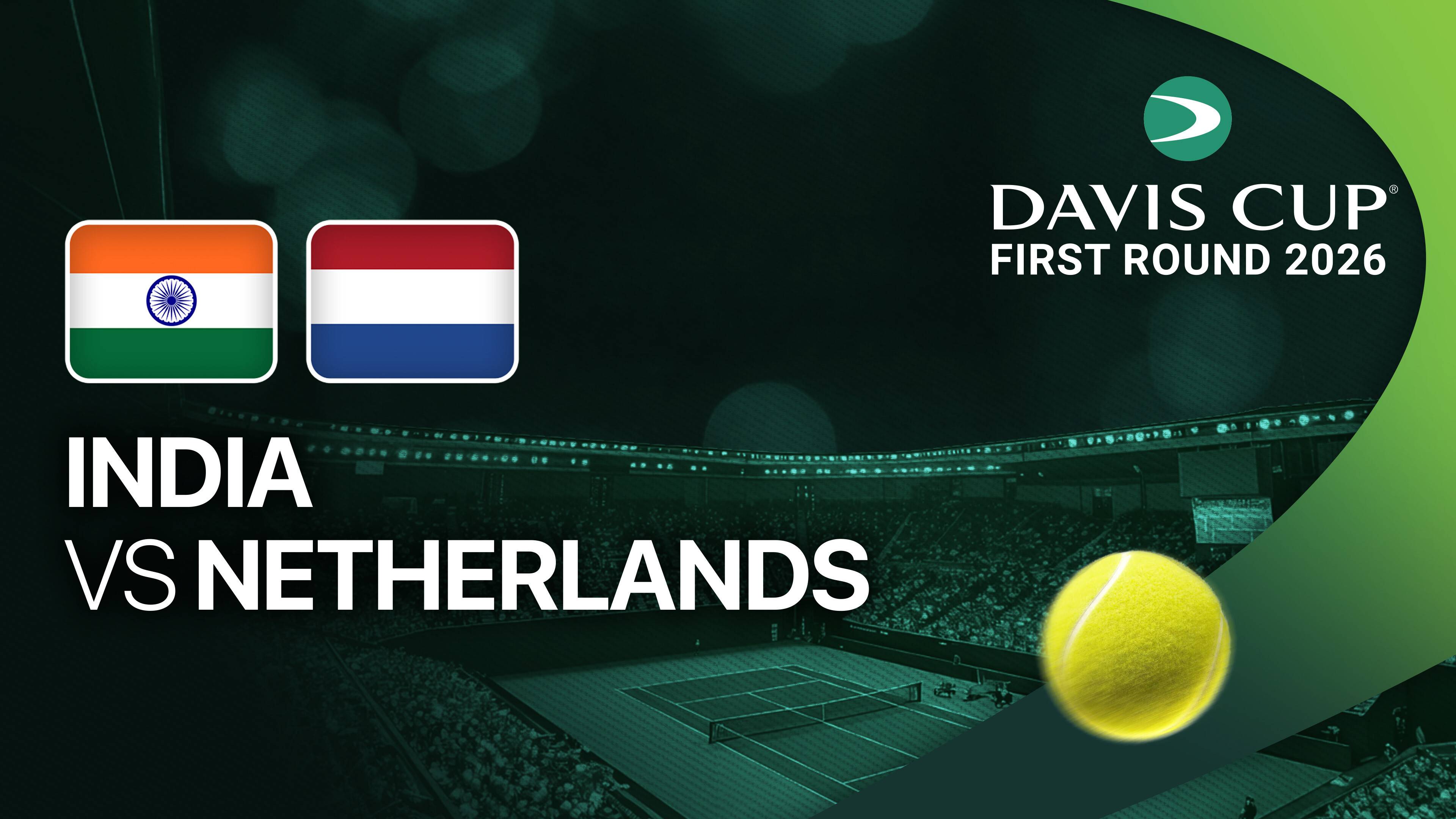 India vs Netherlands - Davis Cup Qualifiers First Round 2026