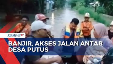 Banjir Setinggi 1 Meter Lumpuhkan Akses Jalan Antar Desa di Karawang!