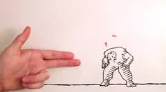 animasi keren - Tangan manusia VS Animasi
