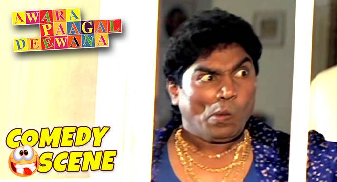 Johnny Lever Very Hilarious Scene | Comedy Scene | Awara Paagal Deewana |  Hindi Film Full Movie | Vidio