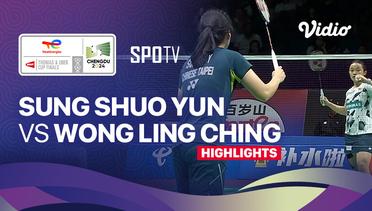 Sung Shuo Yun (TPE) vs Wong Ling Ching (MAS) - Highlights | Uber Cup Chengdu 2024 - Women's Singles