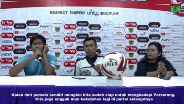 HOME GAME LIGA 2 2019: Pre-Match Press Conference Pertandingan Persita Vs Perserang