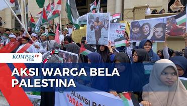 Aksi Ratusan Warga Bela Palestina