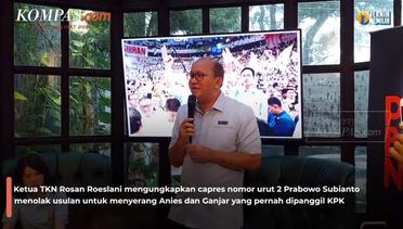 TKN: Prabowo Tak Mau Serang Anies dan Ganjar soal Pernah Diperiksa KPK