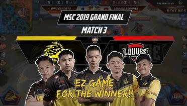 EZ GAME FOR THE WINNER!! - ONIC VS LOUVRE MATCH 3 GRAND FINAL MSC 2019