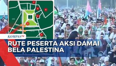 Rute Jalan Sehat Peserta Aksi Damai Bela Palestina di Monas