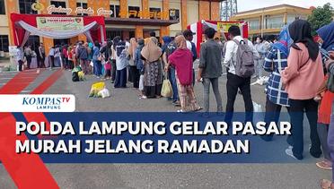 Jelang Ramadan Polda Lampung Gelar Pasar Murah, Warga Antusias!