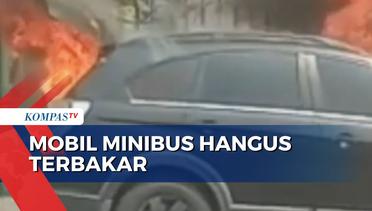 Diduga Akibat Korsleting Mesin, Sebuah Minibus Terbakar di Jakarta Timur