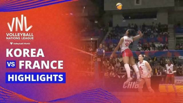 Women: Korea vs France - Highlight | Volleyball Nations League 2025