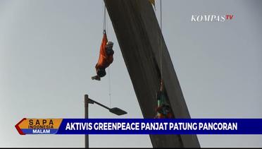 Panjat Patung Selamat Datang, Aktivis Greenpeace Bersitegang dengan Polisi