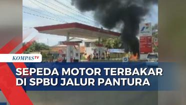Video Amatir Rekam Tragedi Motor Terbakar di SPBU, Begini Kronologinya!