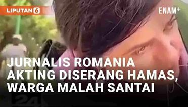 Viral Jurnalis Romania Diduga Akting Diserang Hamas, Terbongkar Karena Warga Sekitar Santai Bersepeda