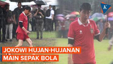 Malam Minggu Ala Jokowi, Main Bola hingga ke Amplaz Sleman