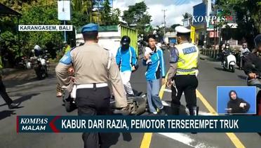 Pemotor di Karangasem Bali Terserempet Truk saat Kabur dari Razia
