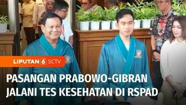 Setelah Mendaftar ke KPU, Pasangan Prabowo - Gibran Siap Jalani Tes Kesehatan di RSPAD | Liputan 6