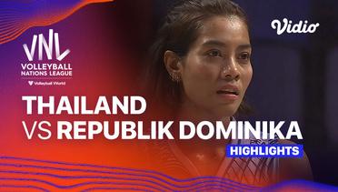 Thailand vs Republik Dominika - Highlights | Women's Volleyball Nations League 2024