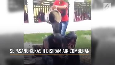 Kepergok Berduaan, Sepasang Kekasih di Aceh Disiram Air Comberan