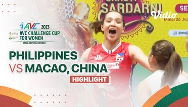 Highlights | Philippines vs Macao, China | AVC Challenge Cup for Women 2023