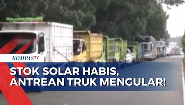 Penampakan Antrean Truk di Sejumlah SPBU Kota Bengkulu Mengular Akibat Kehabisan Stok Solar