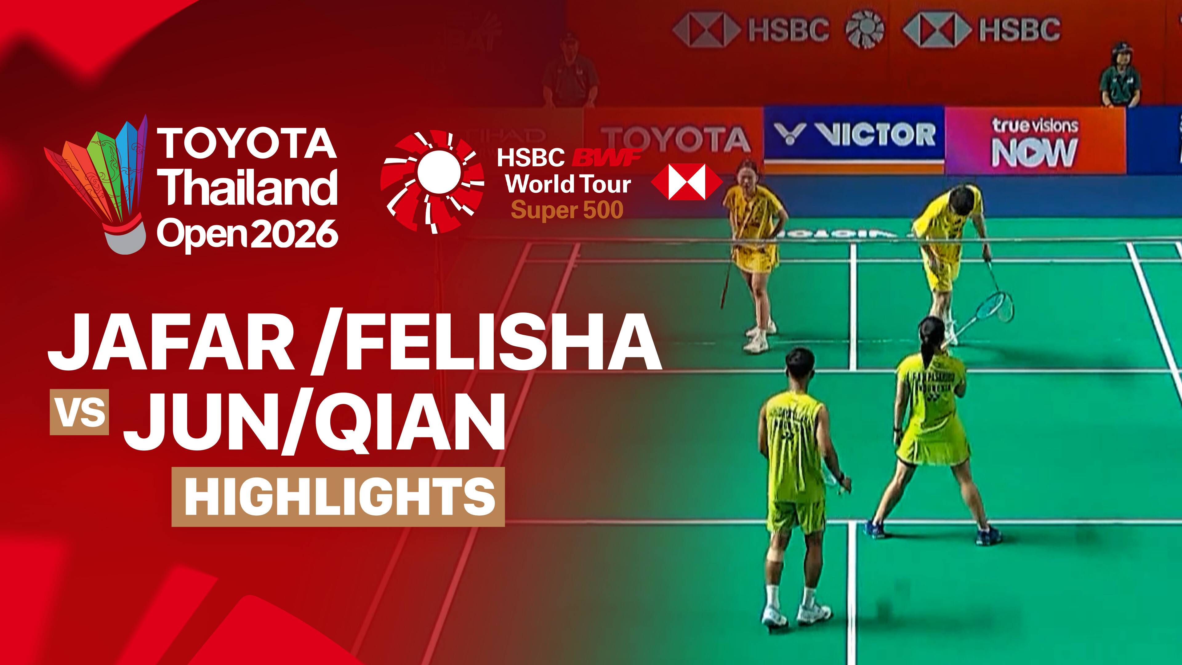 Jafar Hidayatullah/Felisha Alberta Nathaniel Pasaribu (INA) vs Zhu Yi Jun/Li Qian (CHN) - Mixed Doubles Round of 16 | TOYOTA Thailand Open 2026