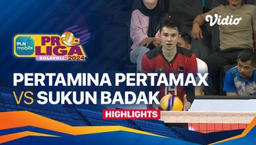 Putra: Jakarta Pertamina Pertamax vs Kudus Sukun Badak - Highlights | PLN Mobile Proliga 2024