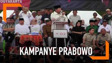 Prabowo Gebrak Podium Saat Kampanye di Yogyakarta
