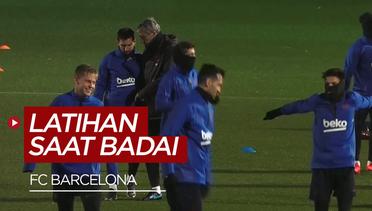 Messi dan Barcelona Berlatih di Tengah Badai Mematikan