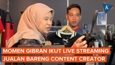 Momen Gibran Ikut Jualan Bareng Influencer Sambil Live Streaming