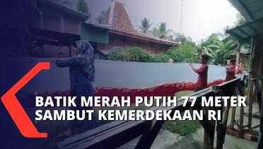 Sambut HUT RI, Pengerajin Buat Batik Merah Putih Sepanjang 77 Meter untuk Presiden Jokowi
