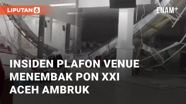 Viral Insiden Plafon Venue Menembak PON XXI Aceh Ambruk Saat Hujan Deras