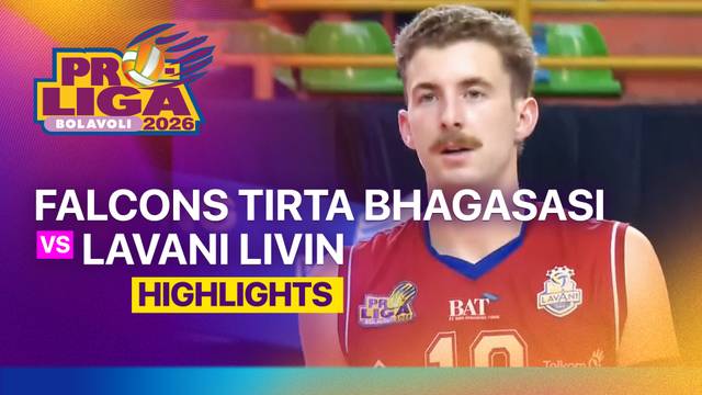 Putra: Medan Falcons Tirta Bhagasasi vs Jakarta Lavani Livin Transmedia - Highlight | Proliga 2026