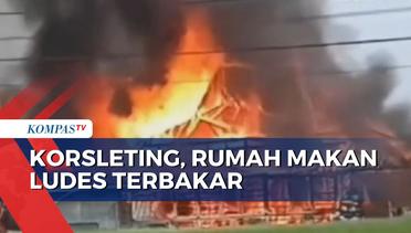 Rumah Makan di Karawang Hangus Terbakar, Diduga Akibat Korsleting Listrik