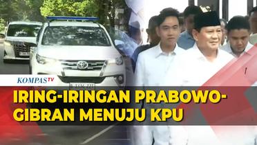 Momen Iring-iringan Prabowo-Gibran Menuju KPU Jelang Penetapan jadi Presiden dan Wapres Terpilih