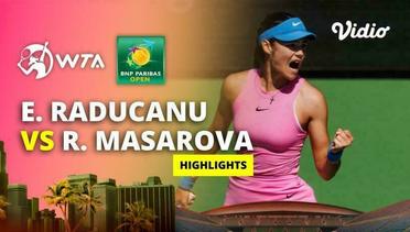 Emma Raducanu vs Rebeka Masarova - Highlights | WTA BNP Paribas Open 2024