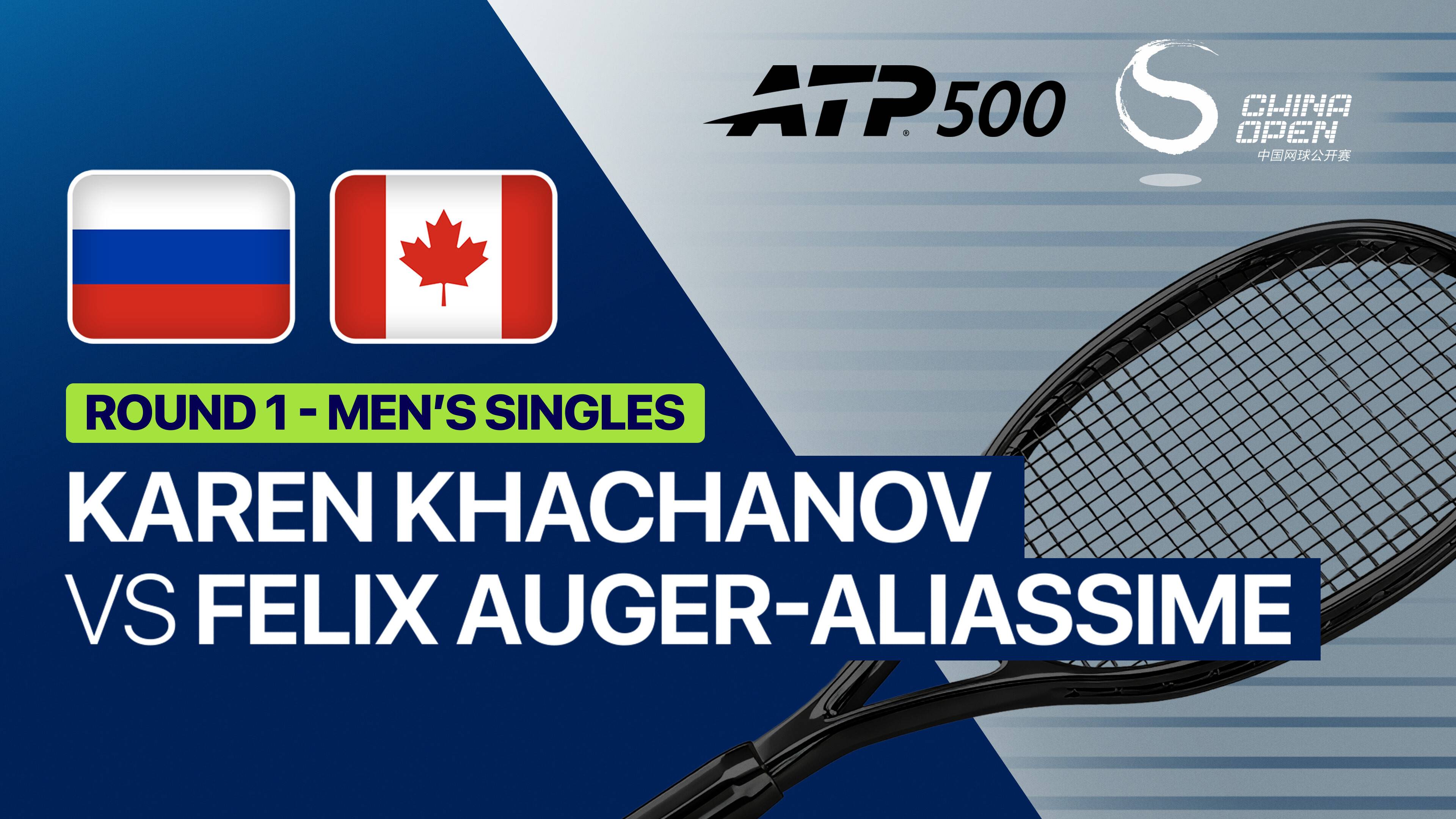 Karen Khachanov vs Felix Auger-Aliassime - Round 1 | ATP 500: China Open 2026