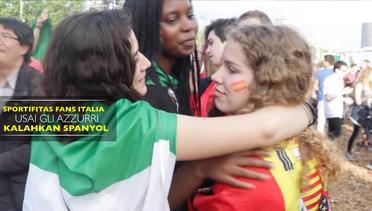 Sportivitas Para Fans Italia usai Gli Azzurri Kalahkan Spanyol