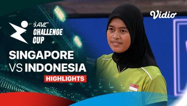 Singapore vs Indonesia - Highlights | AVC Challenge Cup for Women 2024