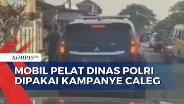 Viral! Mobil Pelat Dinas Polri Dipakai Kampanye Caleg di Tangerang