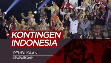 Penampilan Kontingen Indonesia di Pembukaan SEA Games 2019