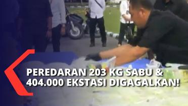 Polda Riau & Polres Dumai Gagalkan Peredaran 203 Kilogram Sabu & 404 Ribu Butir Ekstasi!