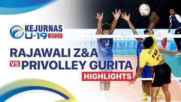 Putra: Rajawali Z&A vs Privolley Gurita Kaur - Highlight | Kejurnas Bola Voli Antarklub U-19 2025