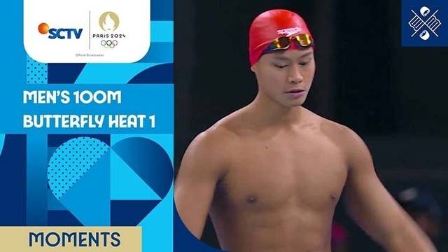Pencapaian Yang Bagus!! Joe Kurniawan (INA) Finish ketiga Cabang Renang Gaya Kupu-Kupu 100 M Putra |  Olympics Paris 2024