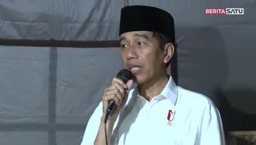 Jokowi Tinjau Tenda Pengungsi di Lombok