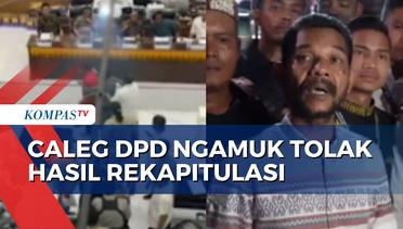 Ketika Caleg DPD Aceh Mengamuk Banting Meja Tolak Hasil Rekapitulasi