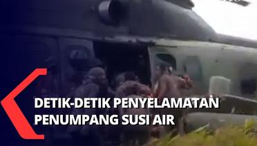 Detik-Detik Penyelamatan Kru dan Penumpang Pesawat Susi Air yang jatuh di Papua