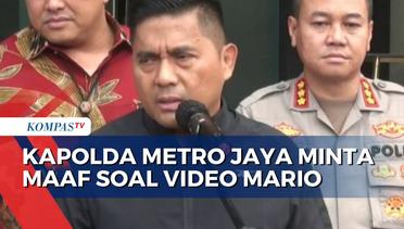 Kapolda Metro Jaya Minta Maaf Soal Video Mario Lepas Pasang Kabel Ties Sendiri