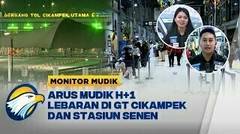 Monitor Mudik - H+1 Lebaran, Begini Arus Lalin di GT Cikampek dan Stasiun Pasar Senen