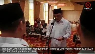 Lantik Pengurus Wilayah Dewan Masjid Kalbar, Syafruddin Berpesan Jaga Netralitas Masjid