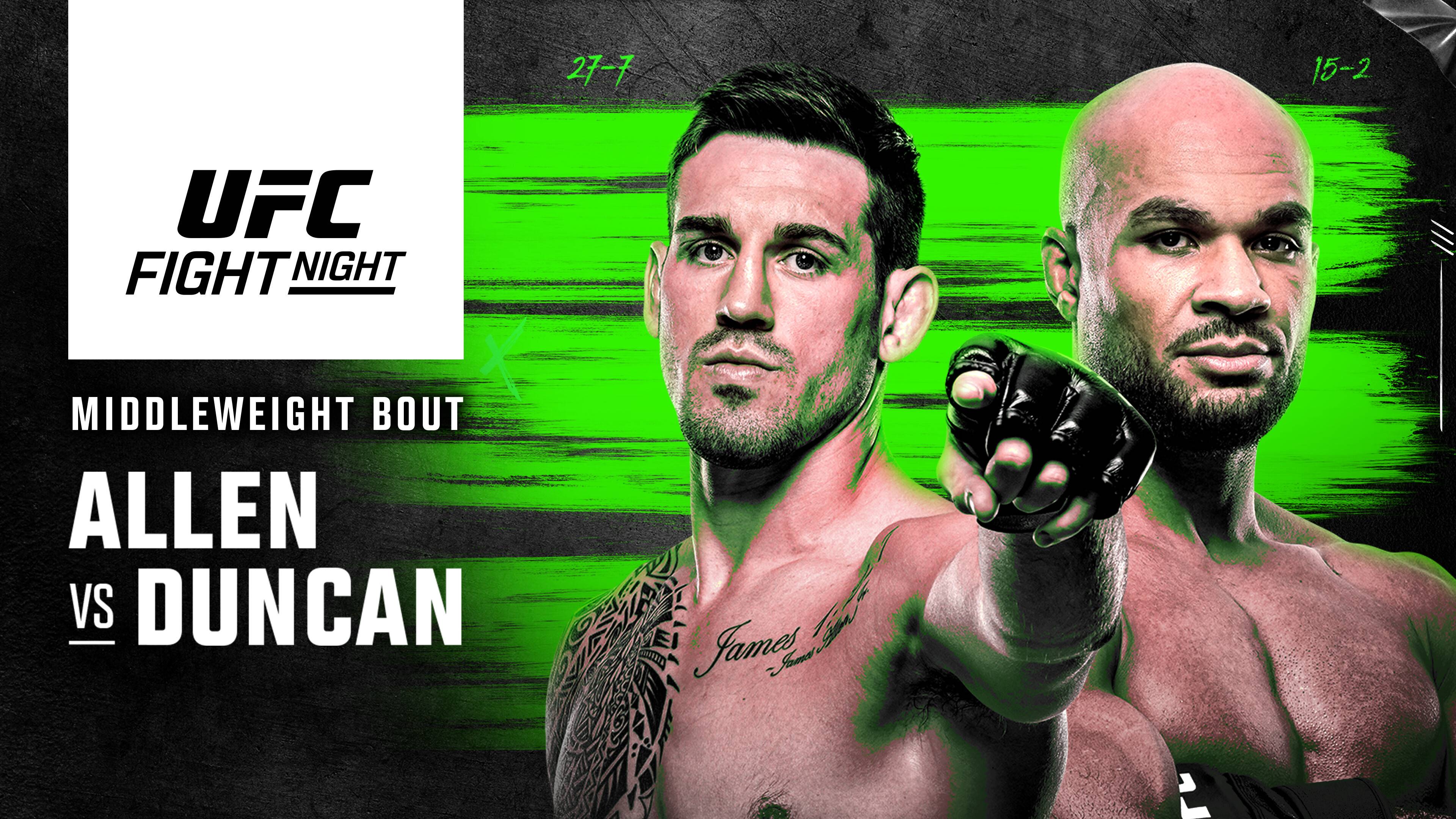Brendan Allen vs Christian Leroy Duncan - Middleweight Bout | UFC Fight Night
